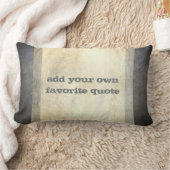 独自の引用文タンカスタムとグレーを追加動揺してする ランバークッション (ブランケット)