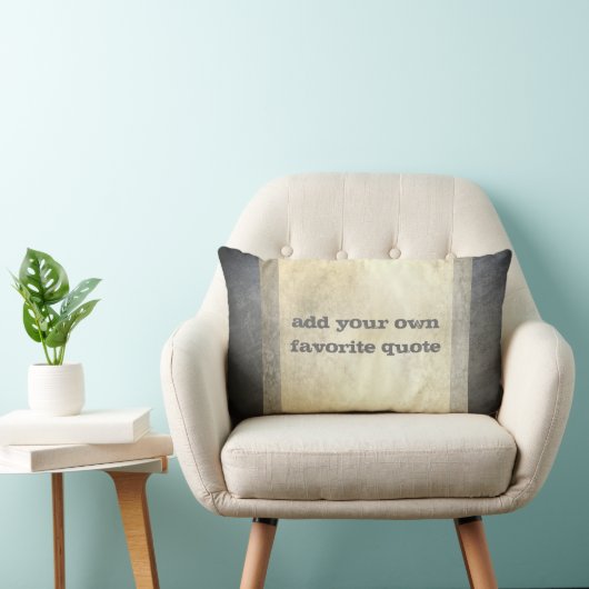 独自の引用文タンカスタムとグレーを追加動揺してする ランバークッション (椅子)