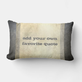 独自の引用文タンカスタムとグレーを追加動揺してする ランバークッション