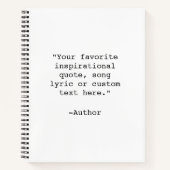 独自の引用文ノートブック ノートブック (正面)