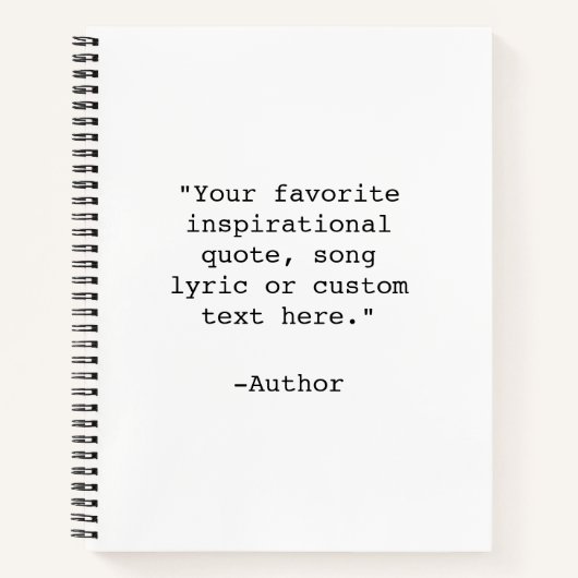 独自の引用文ノートブック ノートブック (正面)