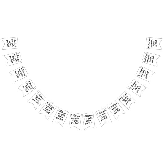 独自の引用文パーソナライズされたテンプレート バンティングフラッグ (全)