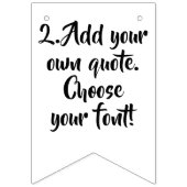 独自の引用文パーソナライズされたテンプレート バンティングフラッグ (第2の旗)