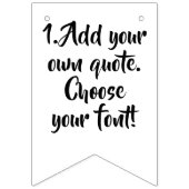 独自の引用文パーソナライズされたテンプレート バンティングフラッグ (第1の旗)