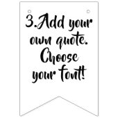 独自の引用文パーソナライズされたテンプレート バンティングフラッグ (第3の旗)