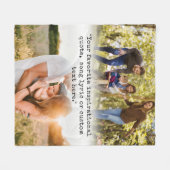 独自の引用文パーソナライズされた2枚の写真の作成 フリースブランケット (正面(横))