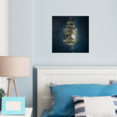 独自の引用文フォイルポスターの作成 箔ポスター (インサイチュ (寝室))