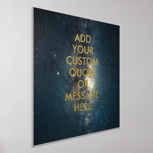 独自の引用文フォイルポスターの作成 箔ポスター (レイダウン)