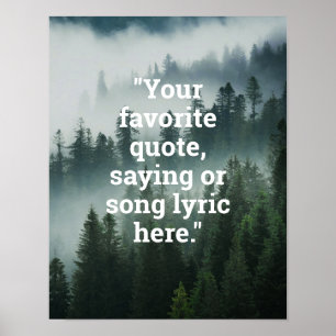 独自の引用文フォレスト自然の作成 ポスター