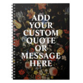 独自の引用文フローラ ノートブック (正面)