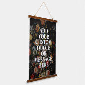 独自の引用文フローラ 吊り下げ型タペストリー (傾斜あり)