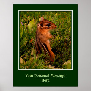 独自の引用文ベビーChipmunk Animal Artの作成 ポスター
