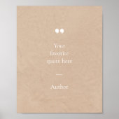 独自の引用文ポスタカスタムーの作成 ポスター (正面)