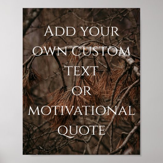 独自の引用文ポスタカスタムーの作成 ポスター (正面)