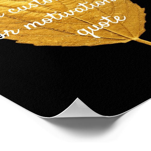 独自の引用文ポスタカスタムーの作成 – 金ゴールドリーフ ポスター (角)