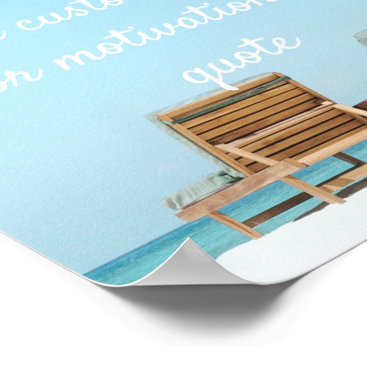 独自の引用文ポスタカスタムーの追加 – ビーチVibes ポスター (角)