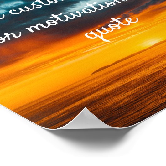 独自の引用文ポスタカスタムーを作成する – 海サンセット ポスター (角)