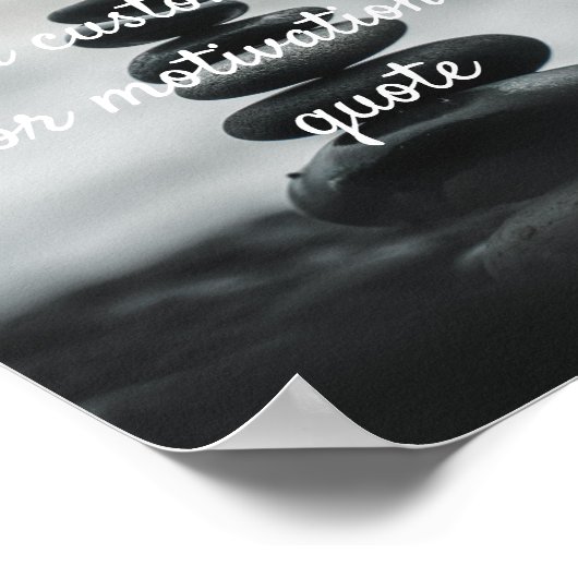 独自の引用文ポスタカスタムーを作成する – Gray Pebbles ポスター (角)