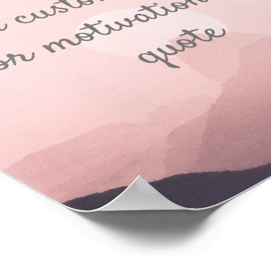 独自の引用文ポスタカスタムーを作成する – Pink Sunrise ポスター (角)