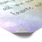 独自の引用文ポスタカスタムーソフトカラーの追加 ポスター (角)