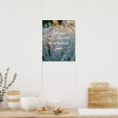 独自の引用文ポスタカスタムーラベンダーフィールドの作成 ポスター (キッチン)