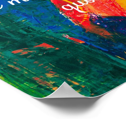 独自の引用文ポスタカスタムー・レインボーを作成絵を描する ポスター (角)