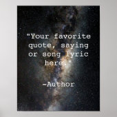 独自の引用文ポスターの作成 ポスター (正面)