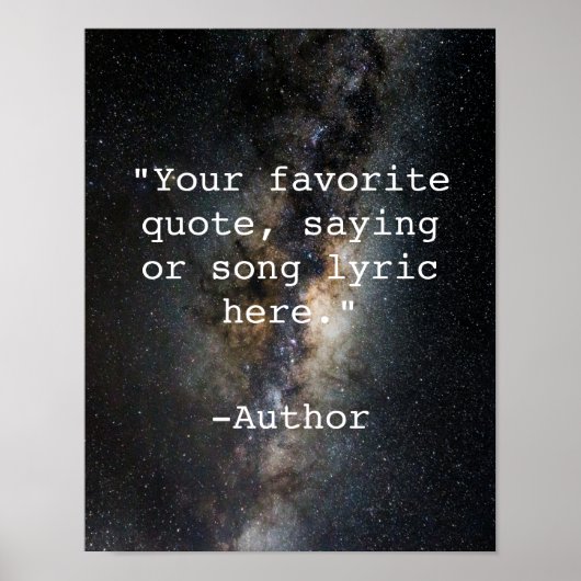 独自の引用文ポスターの作成 ポスター (正面)