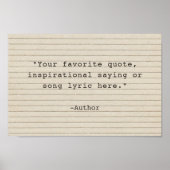 独自の引用文ポスターの作成 ポスター (正面)