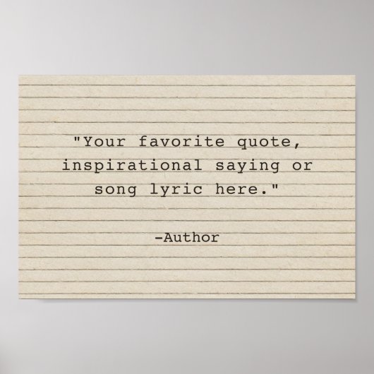 独自の引用文ポスターの作成 ポスター (正面)