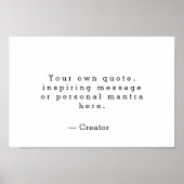 独自の引用文ポスターの作成 ポスター (正面)