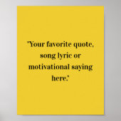 独自の引用文ポスターの作成 ポスター (正面)