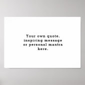 独自の引用文ポスターの作成 ポスター (正面)