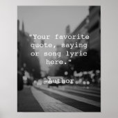 独自の引用文ポスターの作成 ポスター (正面)