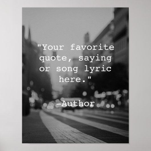 独自の引用文ポスターの作成 ポスター (正面)