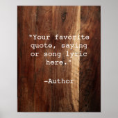 独自の引用文ポスターの作成 ポスター (正面)