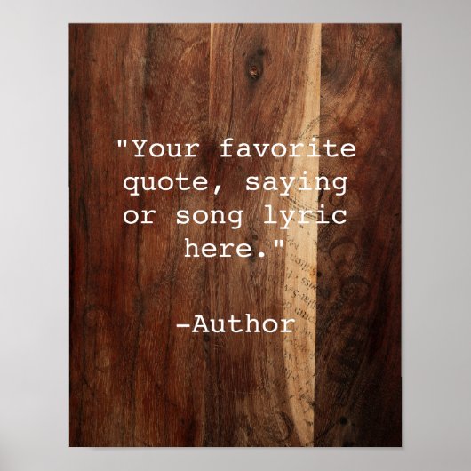 独自の引用文ポスターの作成 ポスター (正面)