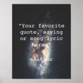 独自の引用文ポスターの作成 ポスター (正面)