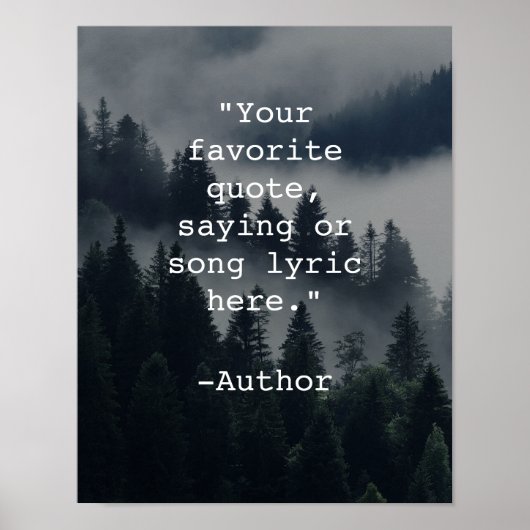 独自の引用文ポスターの作成 ポスター (正面)