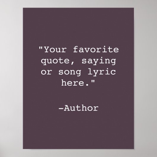 独自の引用文ポスターの作成 ポスター (正面)