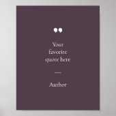 独自の引用文ポスターの作成 ポスター (正面)