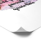 独自の引用文ポスター水の色デザインを追加 ポスター (角)