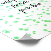 独自の引用文ポスター水の色デザインを追加 ポスター (角)