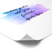 独自の引用文ポスター水の色デザインを追加 ポスター (角)