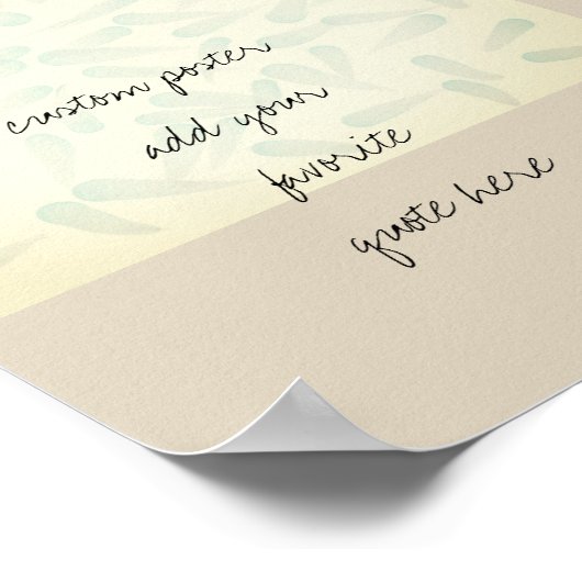 独自の引用文ポスター水の色デザインを追加 ポスター (角)