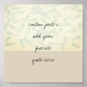 独自の引用文ポスター水の色デザインを追加 ポスター (正面)