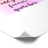 独自の引用文ポスター水の色デザインを追加 ポスター (角)