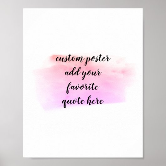 独自の引用文ポスター水の色デザインを追加 ポスター (正面)