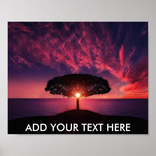 独自の引用文ポスタ感動的ーの作成 ポスター (正面)