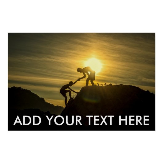 独自の引用文ポスタ感動的ーの作成 ポスター (正面)